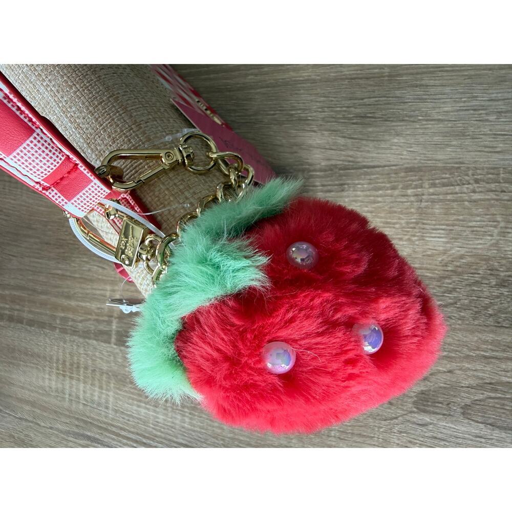 Betsey Johnson Strawberry Plaid Cross Body NWT - Picture 4 of 6